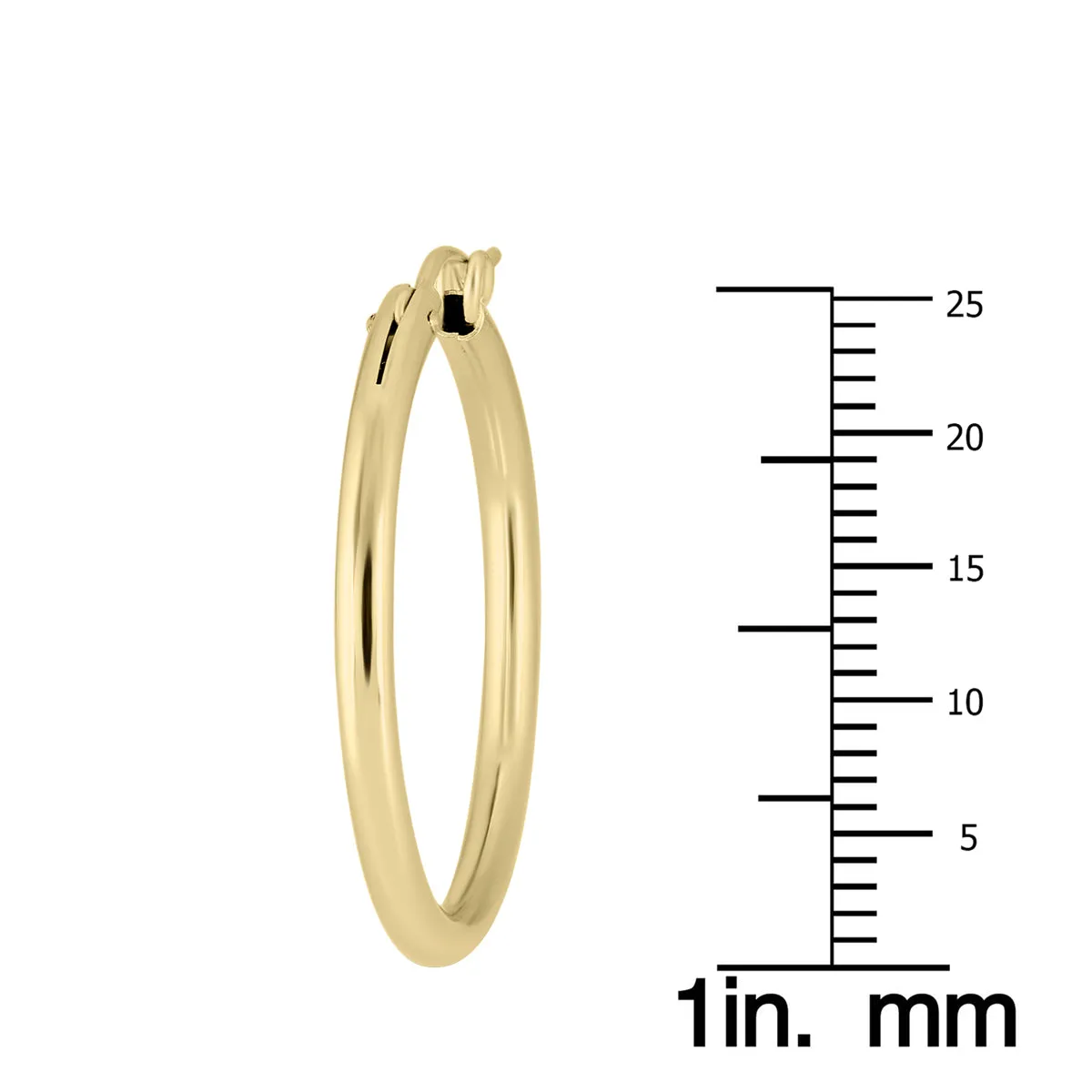 14K  Filled Hoop Earrings 27Mm
