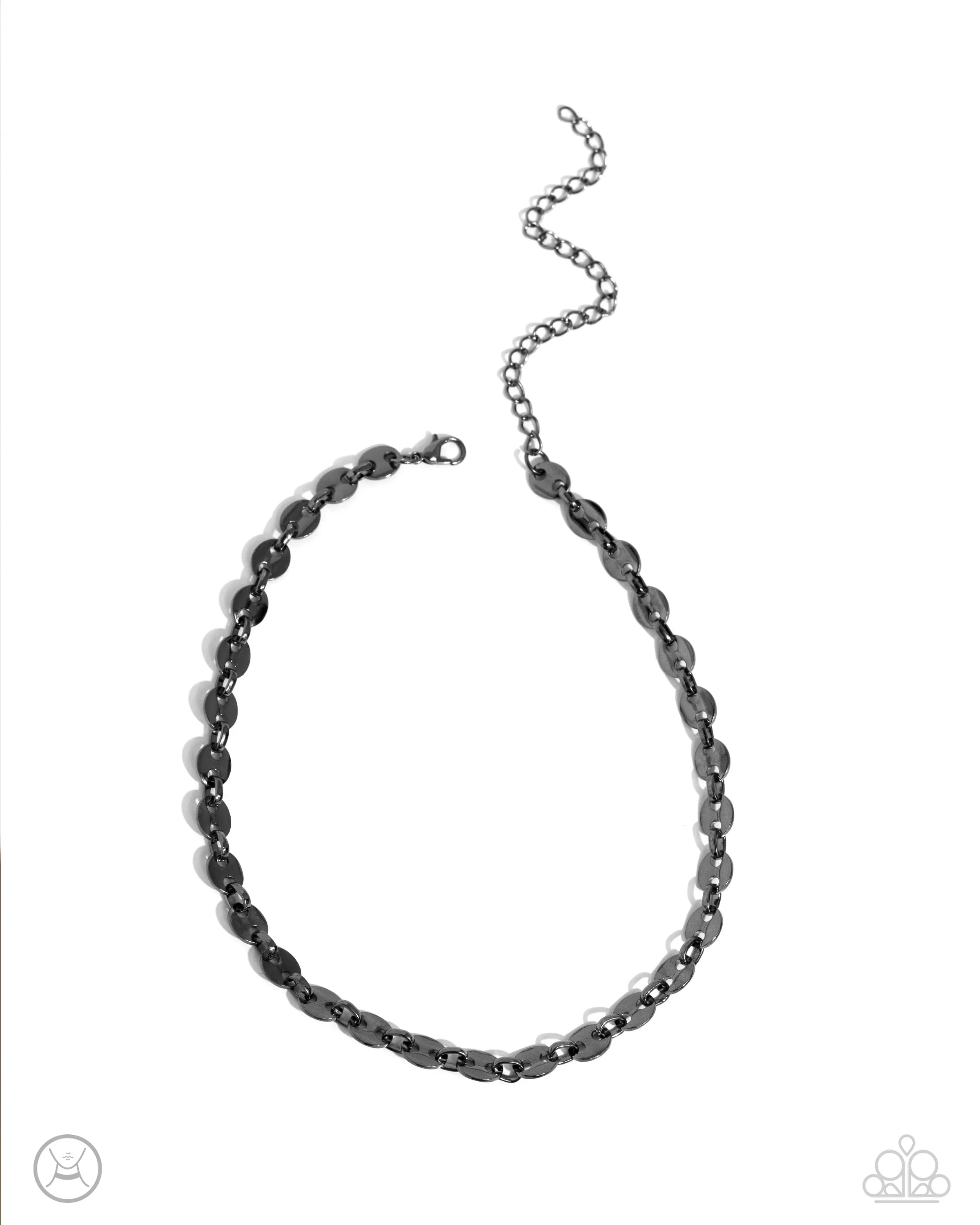 Abstract Advocate - Black - Chain Paparazzi Choker Necklace