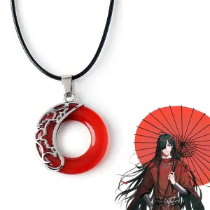Anime Tian Guan Ci Fu Necklace Hua Cheng Cosplay Xie Lian Moonlight Pendant Choker Necklaces Couple Jewelry Valentine's Day Gift