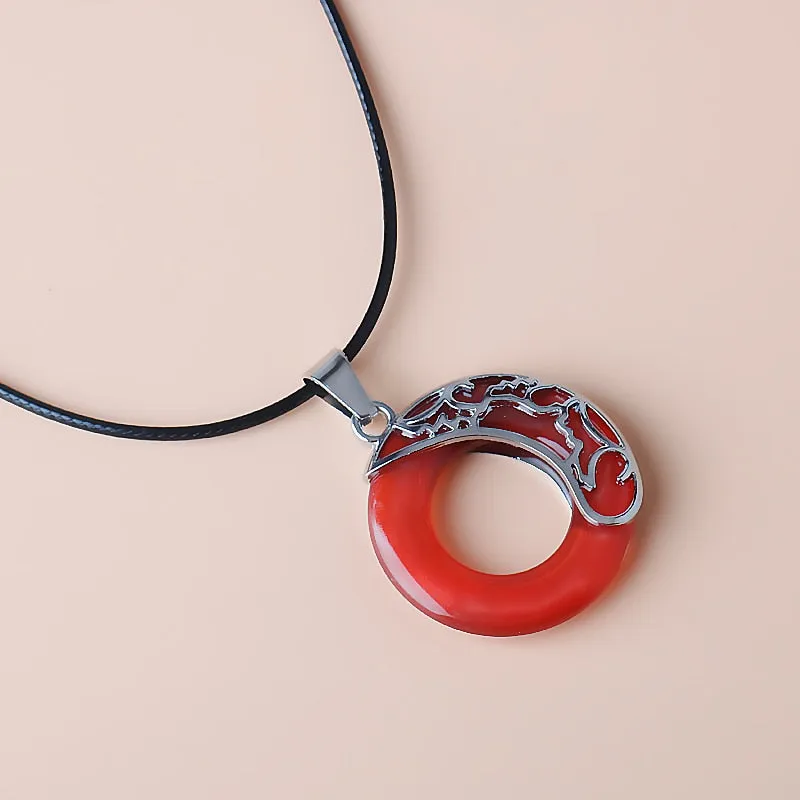 Anime Tian Guan Ci Fu Necklace Hua Cheng Cosplay Xie Lian Moonlight Pendant Choker Necklaces Couple Jewelry Valentine's Day Gift