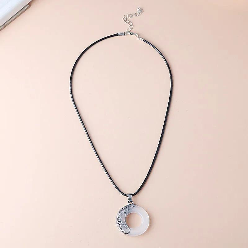 Anime Tian Guan Ci Fu Necklace Hua Cheng Cosplay Xie Lian Moonlight Pendant Choker Necklaces Couple Jewelry Valentine's Day Gift