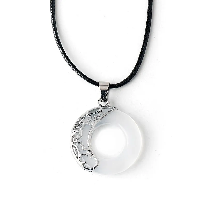 Anime Tian Guan Ci Fu Necklace Hua Cheng Cosplay Xie Lian Moonlight Pendant Choker Necklaces Couple Jewelry Valentine's Day Gift