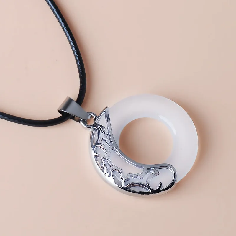Anime Tian Guan Ci Fu Necklace Hua Cheng Cosplay Xie Lian Moonlight Pendant Choker Necklaces Couple Jewelry Valentine's Day Gift