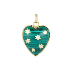 Anna Heart Charm - Malachite