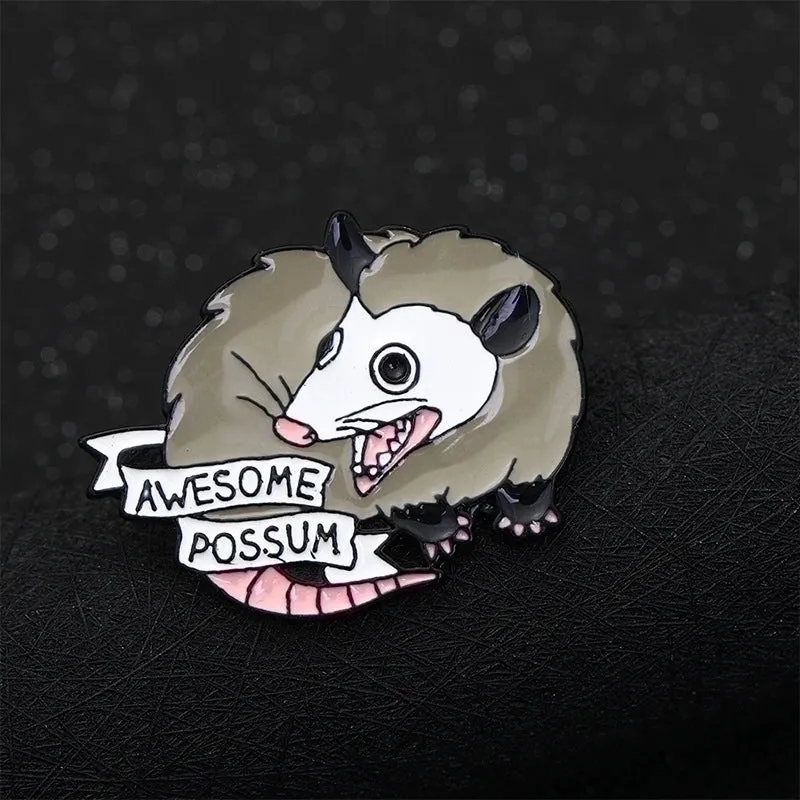 Cartoon Style Pin Letter Mouse Alloy Enamel Unisex Brooches