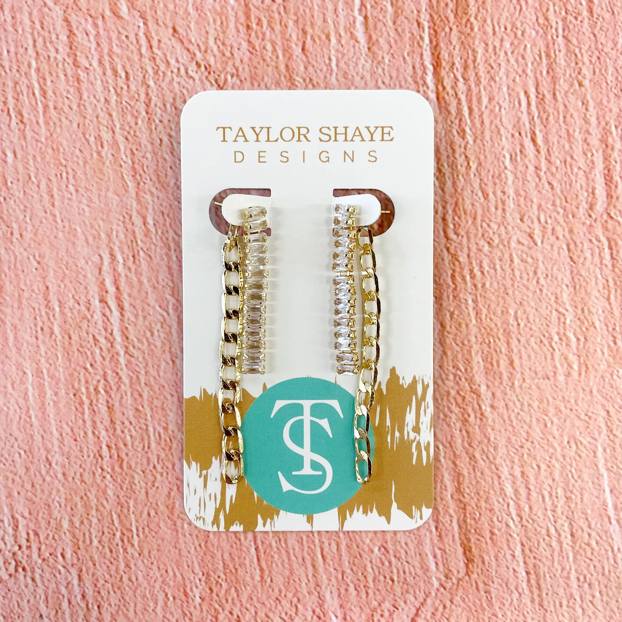 Dixie CZ Chain Drops Earrings by Taylor Shaye