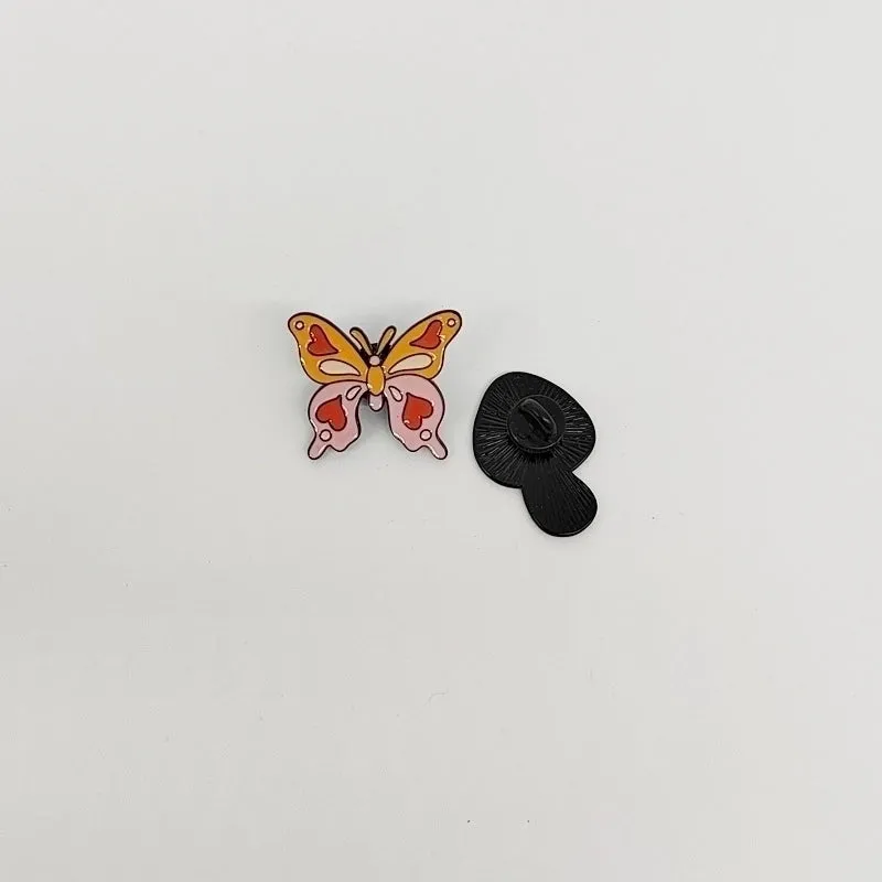 Fashion Pin Heart Shape Flower Butterfly Alloy Enamel Unisex Brooches
