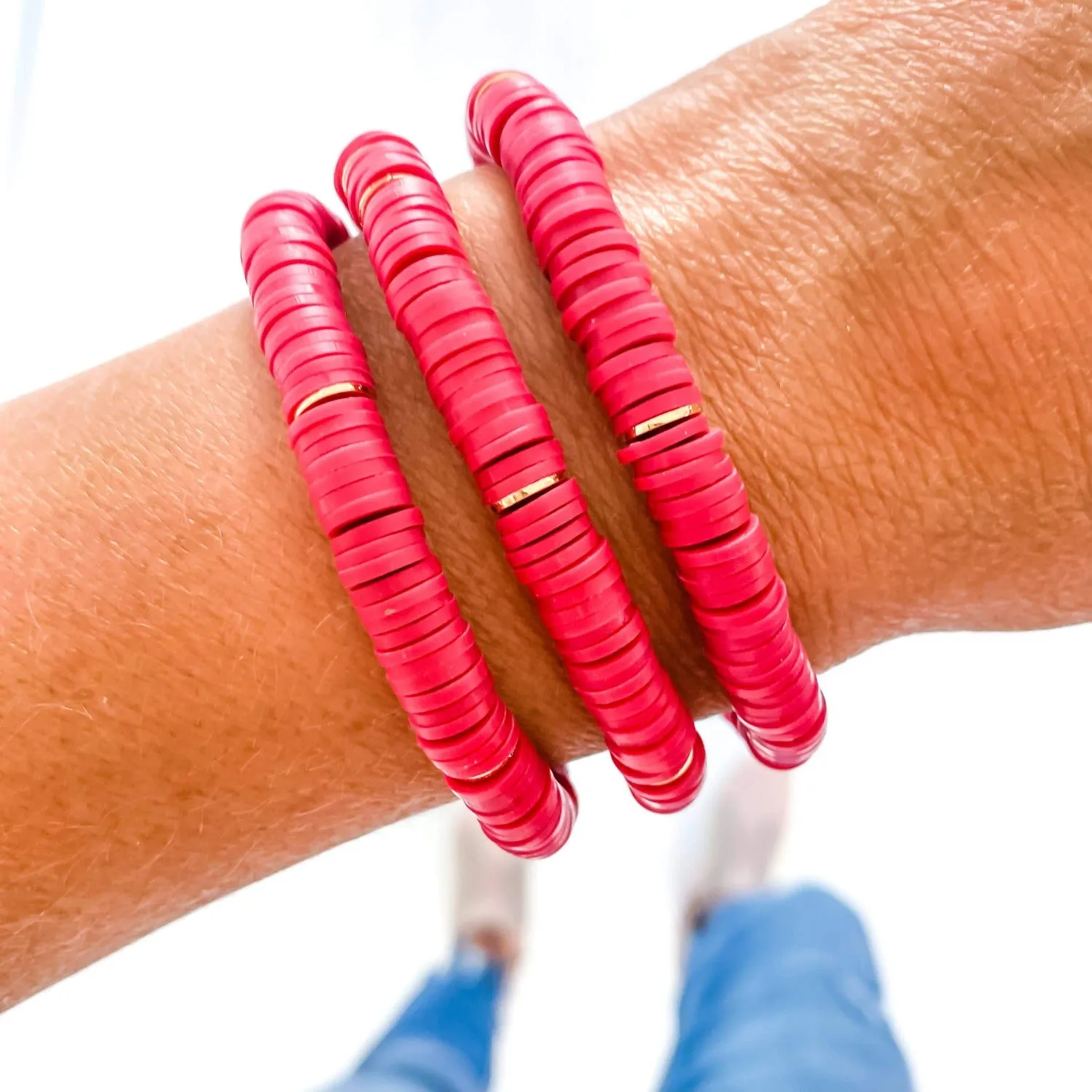 HEISHI BRACELET | DARK RED