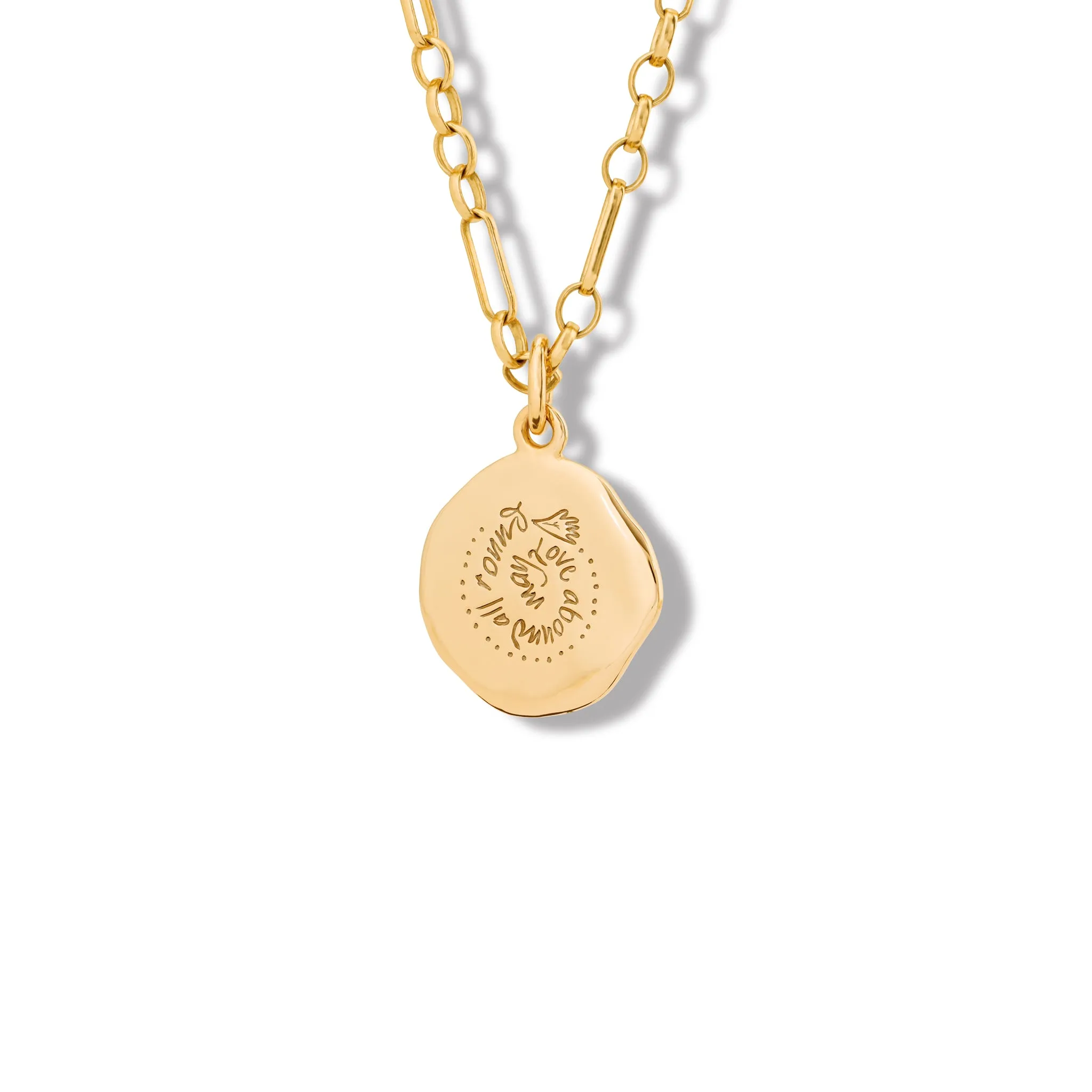 Horatio's Garden May Love Abound Quote Pendant Yellow Gold