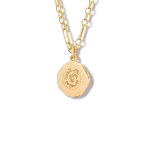 Horatio's Garden May Love Abound Quote Pendant Yellow Gold
