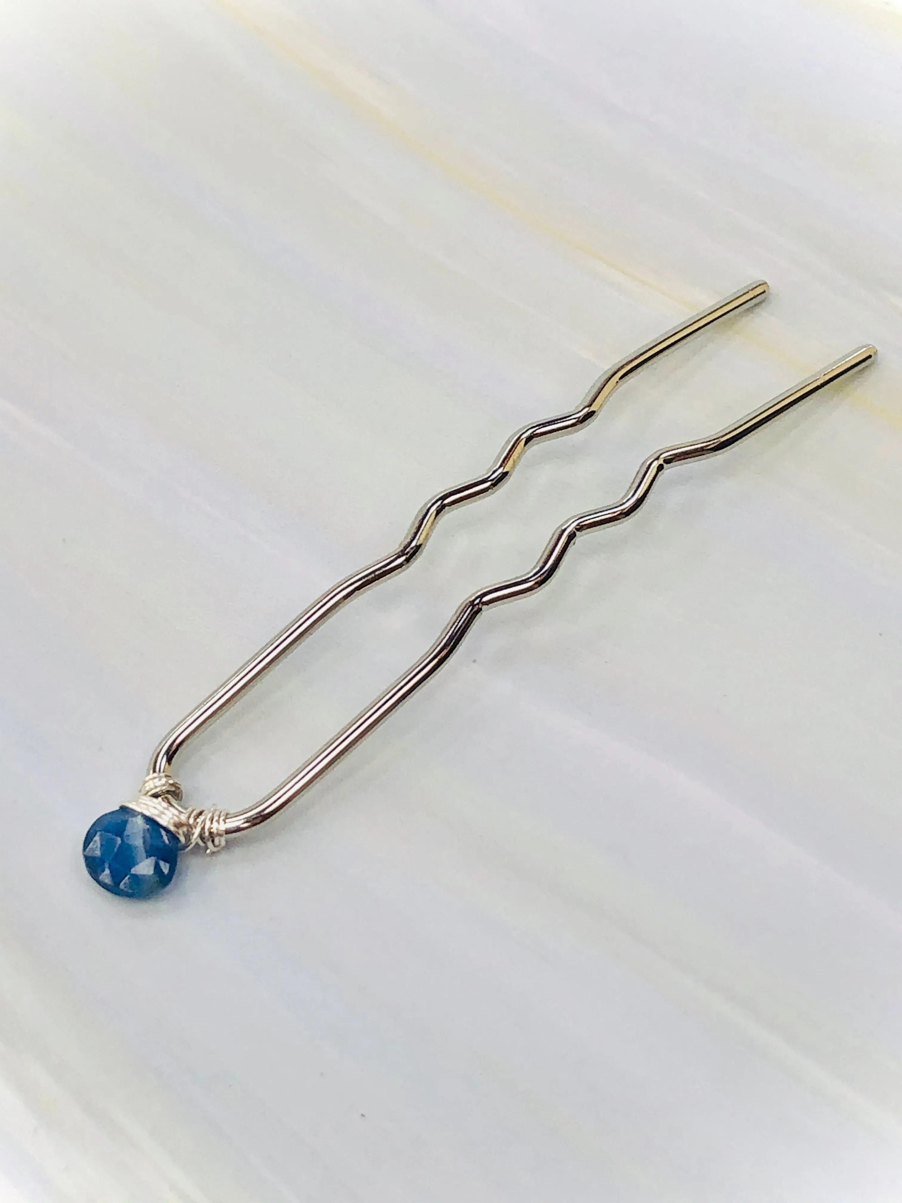 Kyanite Stud Earrings, Dainty KyanitePost earrings, handmade jewelry