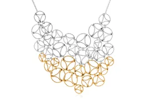 Lace Necklace, Two-Tone