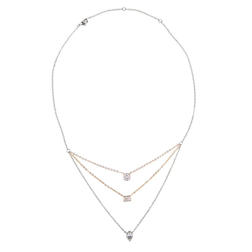 Mixed Metals Layered Necklace