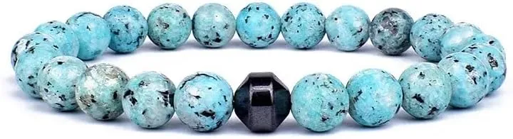 Natural Stone Bracelets Men Energy Cylinder Bracelets for Women Prayer Charm Jewelry Gift Pulsera