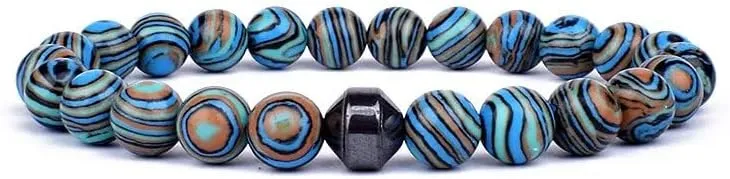 Natural Stone Bracelets Men Energy Cylinder Bracelets for Women Prayer Charm Jewelry Gift Pulsera