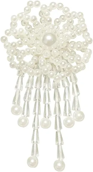 Pearl Flower Brooch Handmade Lapel Pin Jackets Clothes Badge Party Accessories Jewelry Gifts for Bridal Women Girl