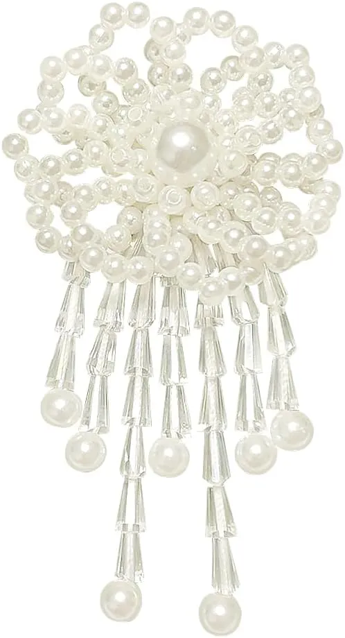 Pearl Flower Brooch Handmade Lapel Pin Jackets Clothes Badge Party Accessories Jewelry Gifts for Bridal Women Girl