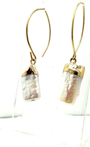 Pearl with Gold Earrings