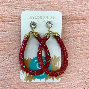 Pink Glitter Teardrops by Taylor Shaye