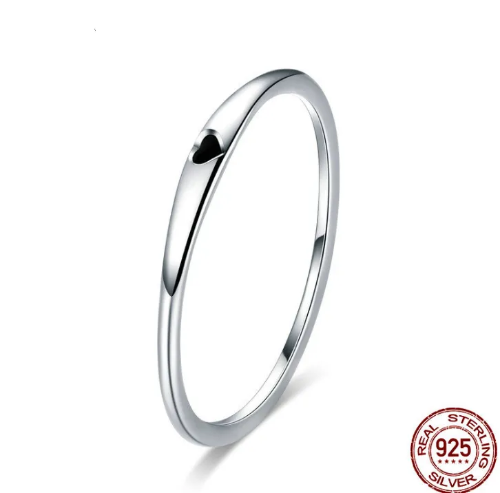 Simple Heart Engrave Rings