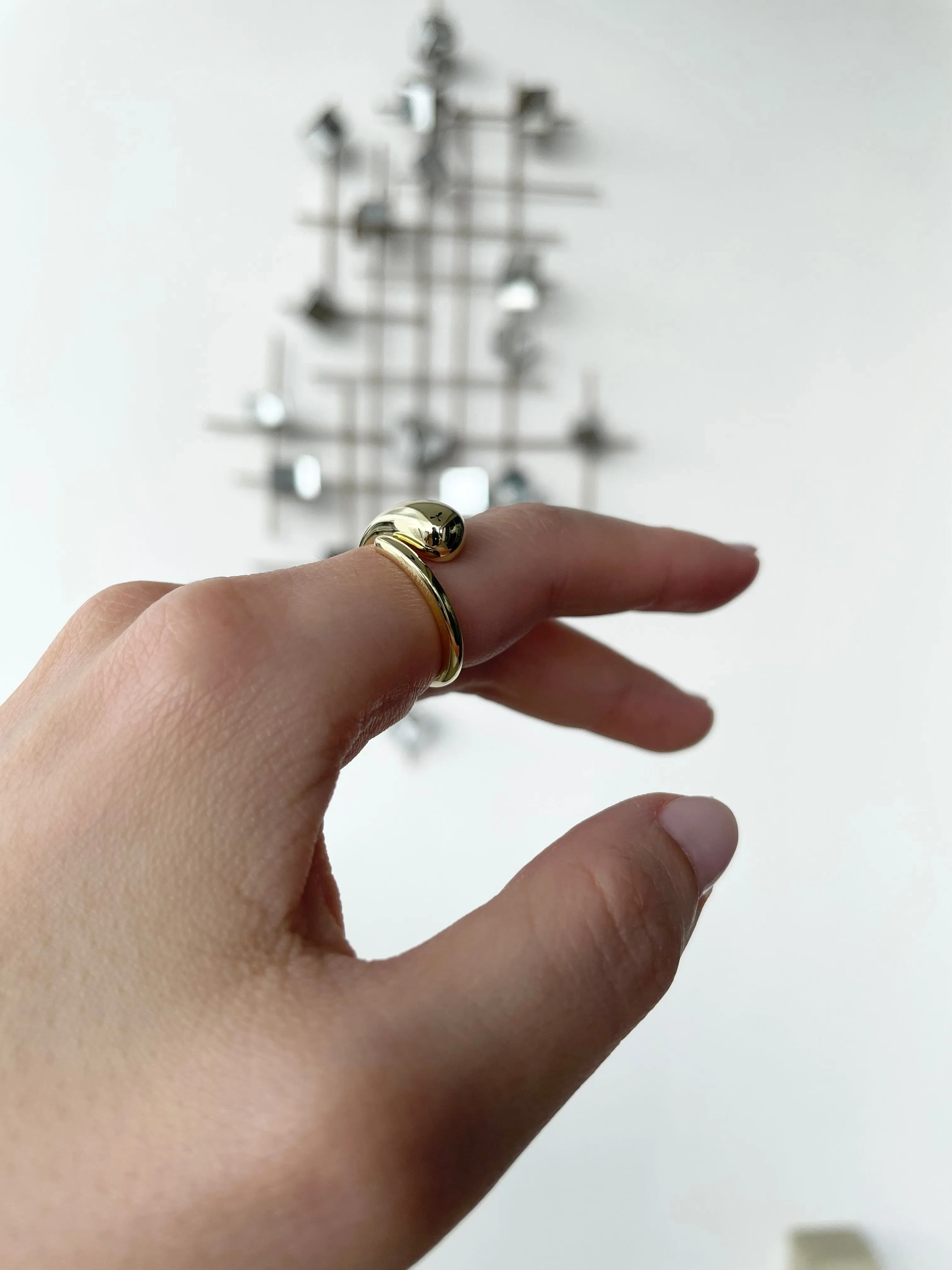 Teardrop Ring in Gold Vermeil