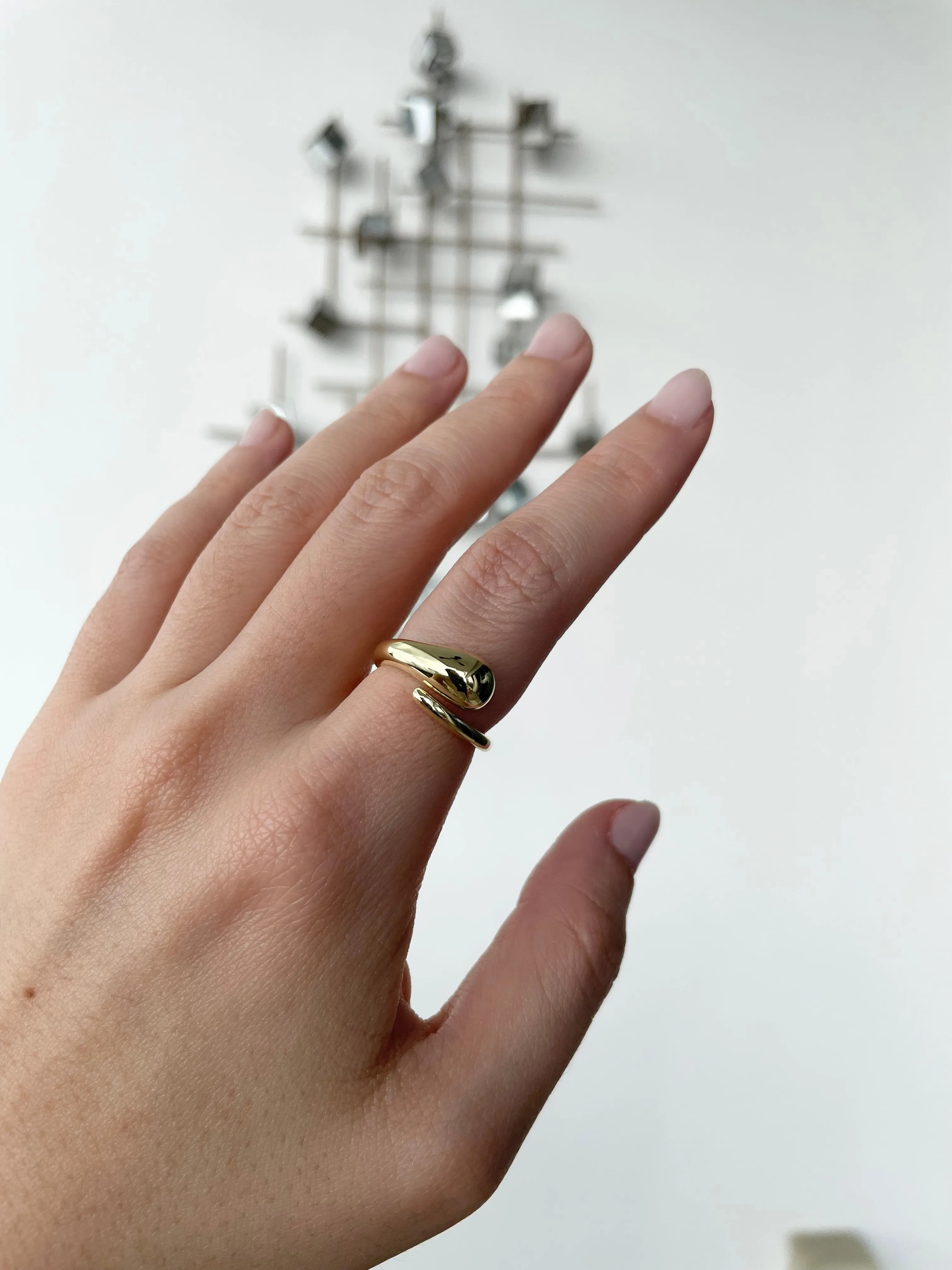 Teardrop Ring in Gold Vermeil