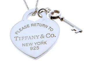 Tiffany & Co. Return to Tiffany Heart Tag with Key Pendant